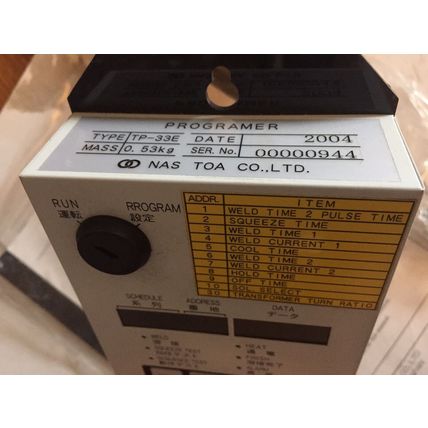 NEW NAS TOA TP-33E PROGRAMMER FOR RESISTANCE WELD MACHINE TP-33E,CR