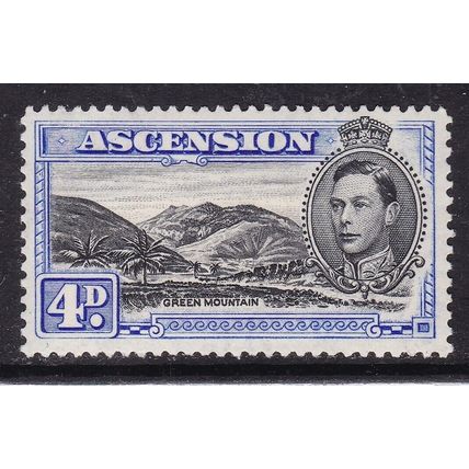 Ascension 1940 Green Mountain 4d Mint Hung SG 42c VGC