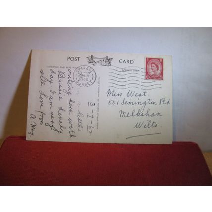 THE MILL POND, SWANAGE, DORSET used vintage postcard by Harvey Barton 1962 pm =