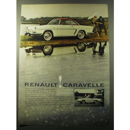 1960 Renault Caravelle Convertible Car Advertisement