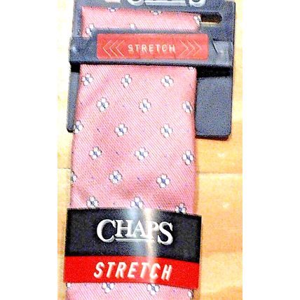 Chaps Mens Stretch Summer Pink Bay Flower Tie New Kohl's Retail $42 Silk Shell