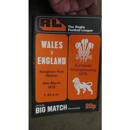 1979 Rugby League International programme - Wales v England