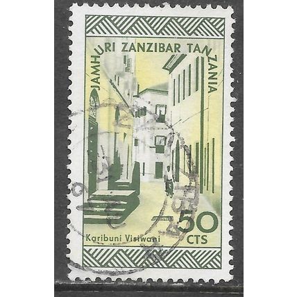 ZANZIBAR 1966 TANZANIA PROGRESS CITY CULTURE ARCHITECTURE BUILDINGS CYCLIST USED