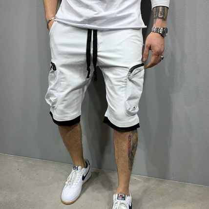 Mens' Cargo Pants Short Casual Zipper Pocket Shorts Joggers Summer Workout