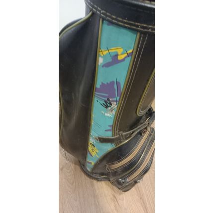 80s Vintage Design Regal Golf Bag Leather Trolley Cart Bag Retro [Please Read]