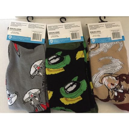 NEW Looney Toons Bugs Bunny, Marvin Martian & Taz Crew Socks, Size 9-13
