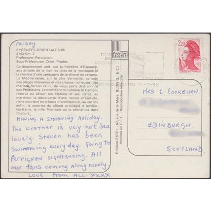 Département de Pyrénées Orientales, 1988 - Estel CPM