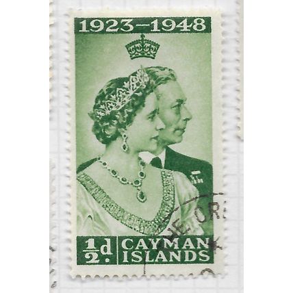 CAYMAN ISLANDS 1948 KG6 SILVER WEDDING USED SG129 129 SG