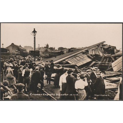 Cromer Express Disaster, Colchester, Essex, 1913 - Four Cullingford RP Postcards