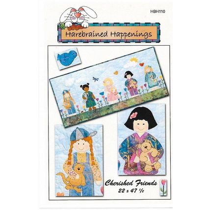Hairbrained Happenings HBH110 Cherished Friends Wall Quilt Instructions 22x47½”