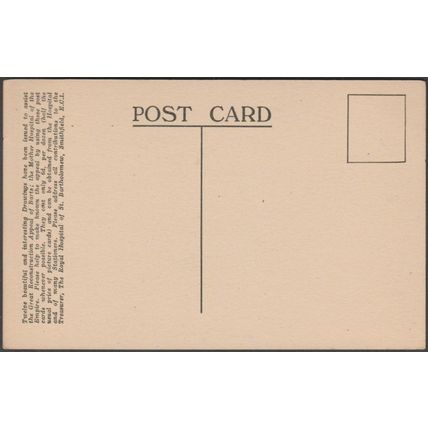 Medical Library, Royal Hospital of St Bartholomew, London, 1929 - Postcard