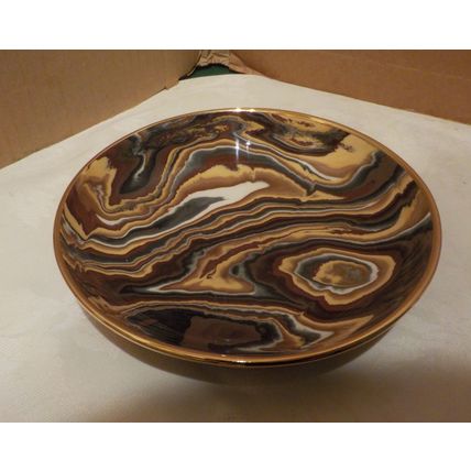Limited Edition Vintage Agateware by Brouchet Large Trinket Dish