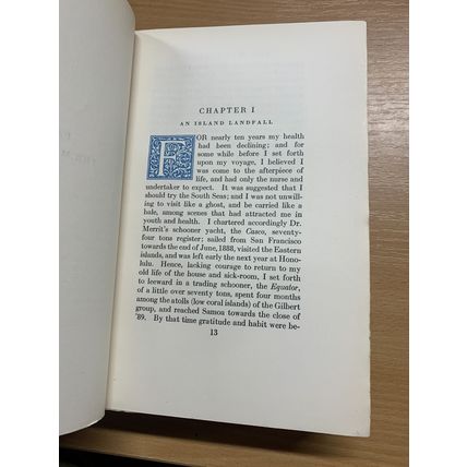 RARE* 1922 ROBERT LOUIS STEVENSON "IN THE SOUTH SEAS etc" VOL 16 BOOK (P7)