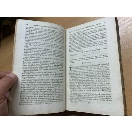 RARE* 1809 "THE AGRICULTURAL MAGAZINE" JANUARY TO JUNE 1809 ANTIQUE BOOK (T4)