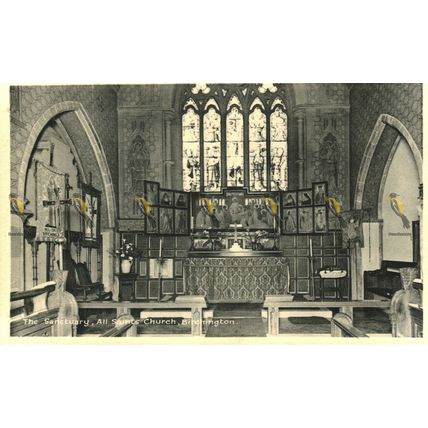 Sanctuary, All Saints Church, Burchington, Kent, Lofthouse Postcard