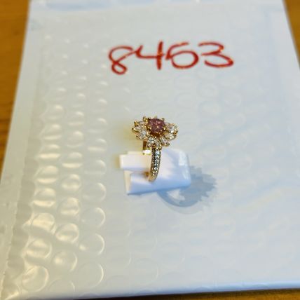 Bomb Party Sz7 BP Ring Fashion Jewelry RBP Purple Ice Crystal Yellow Gold Pl
