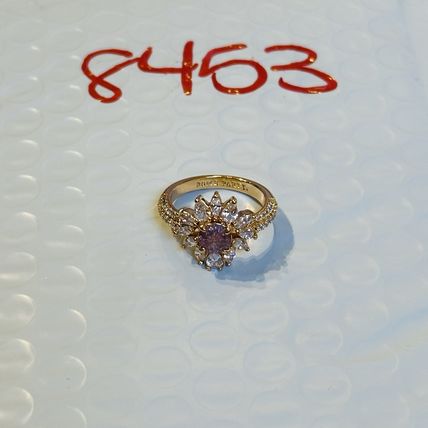 Bomb Party Sz7 BP Ring Fashion Jewelry RBP Purple Ice Crystal Yellow Gold Pl