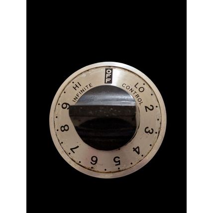 Vintage Dixie Stove Range Oven Surface Burner Knob Universal Black Silver D Stem