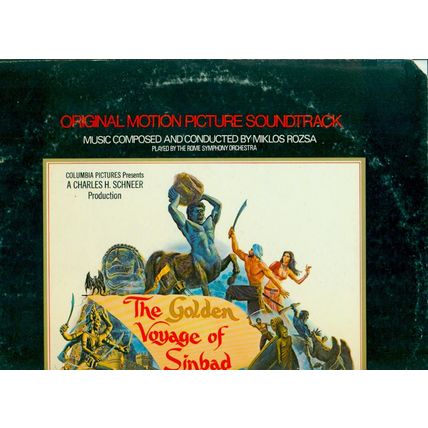 THE GOLDEN VOYAGE OF SINBAD original 1974 Miklos Rosza soundtrack record album