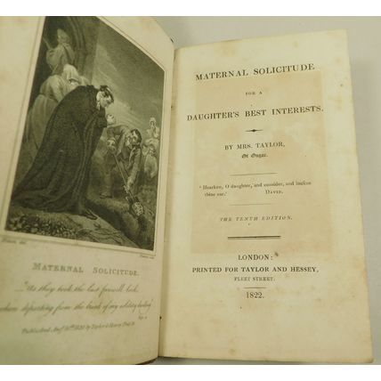Antique Georgian Leather Book Maternal Solicitude Daughters Best Interests 1822