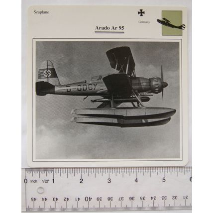 Arado Ar 95 - Germany - Seaplane - Collectors Club Card