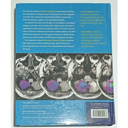 Stroke Syndromes Louis Caplan/Jan Van Gijn Third Edition Cambridge Medicine 2012
