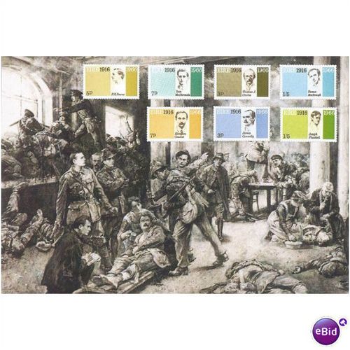 Mi P 86 (02): Postcard: GPO interior during Easter week 1916.