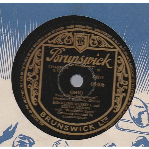 OHIO 1953 Rosalind Russel & Edith Adams on Brunswick label