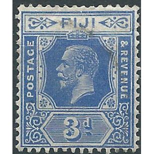 Fiji 1924 SG234 3d Bright Blue Very Fine Used....