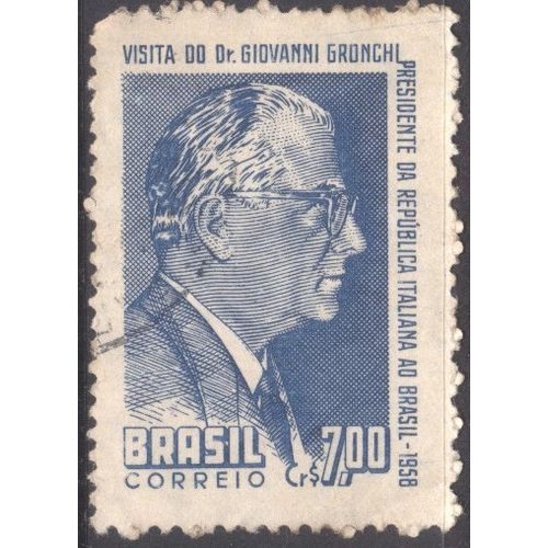 Brazil 1958 - SG992 - 7cr blue - President Gronchi - used