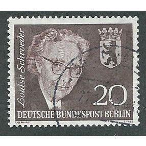 BERLIN -1961 20pf ''LOUISE SCHRODER' FINE USED (EBID49-554)