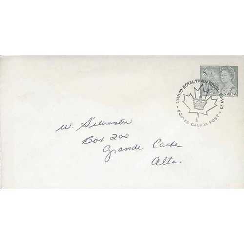 Canada Royal Train Visit 28 VI 1973 Crown Cancel