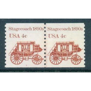 1898A 4c Stagecoach Fine MNH Dry Gum CNP Left 3 W0491