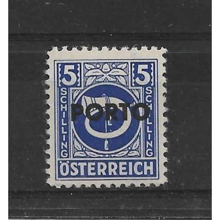 Austria.D970 5s Posthorn (Blue).Mounted Mint.Aug22