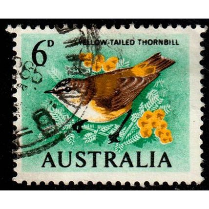 Australia 1964 Bird Thornbill 6d Used Stamp