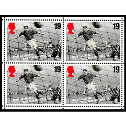 Great Britain 1996 European Championships Soccer 19p x 4 MNH Stamps Booklet Pane