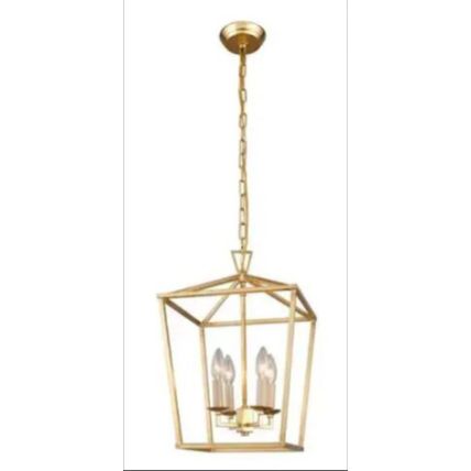4-Light Golden Lantern Chandelier,
