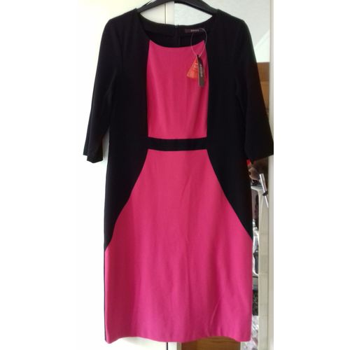 Body Con Dress By Savoir - Cerise and Black - Size 16 - BNWT