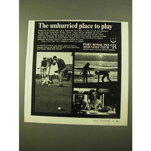 1970 Port Royal Inn and Golf Club Ad - Unhurried Place