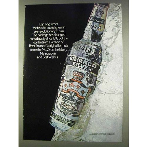 1977 Smirnoff Silver Vodka Ad - Egg Nog Wasn't