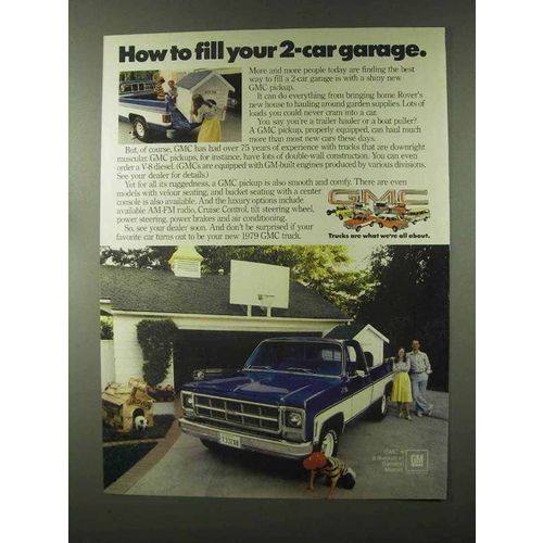 1979 GMC Pickup Truck Ad - Fill Your 2-Car Garage