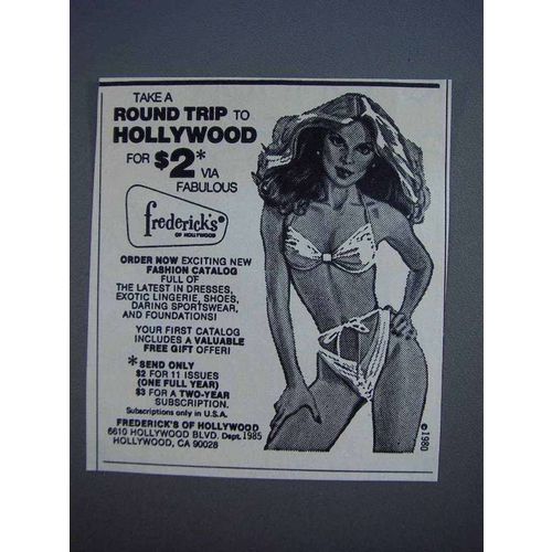 1980 Frederick's of Hollywood Lingerie Ad - Round Trip