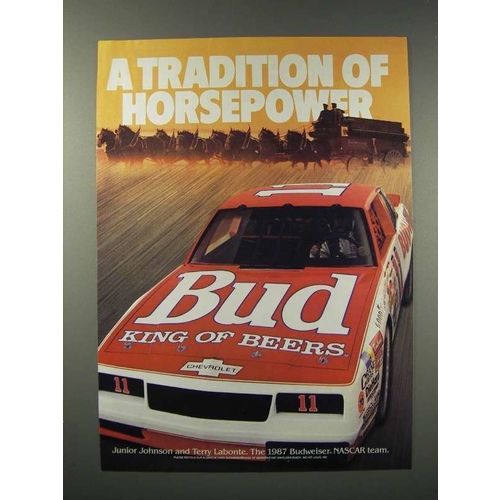 1988 Budweiser Beer Ad - Junion Johnson, Terry Labonte