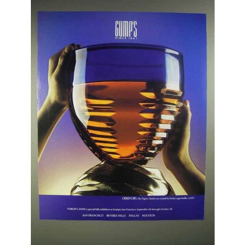 1988 Orrefors Tigress Crystal Ad -Erika Lagerbielke