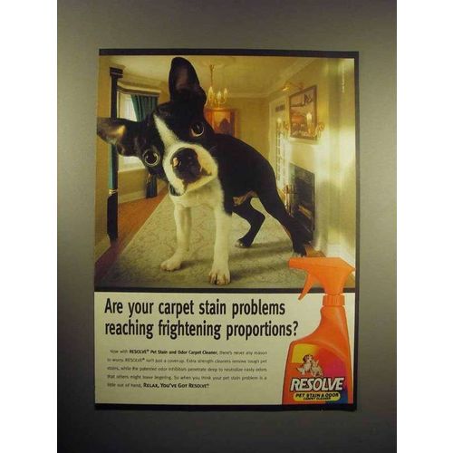 1999 Resolve Pet Stain and Odor Carpet Cleaner Ad