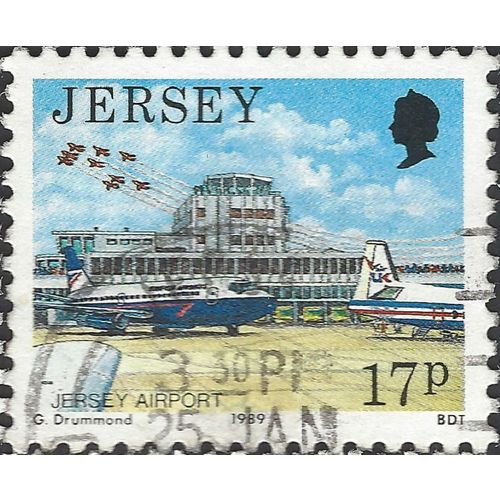 JERSEY, Jersey Airport, blue 1989, 17p