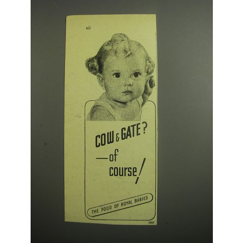 1948 Cow & Gate Milk Food Ad - Cow & Gate? - of course!