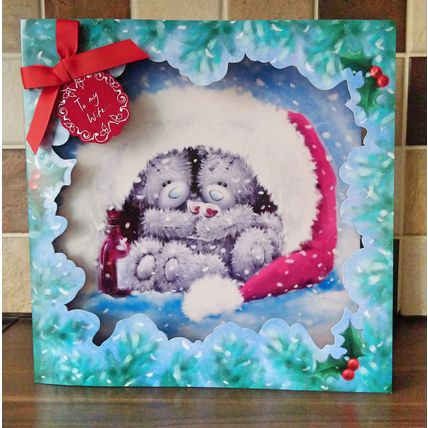 Me To You 3D Boxed Christmas Card - My Wife - Tatty Teddy - 007
