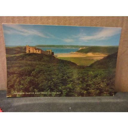 PENNARD CASTLE, near SWANSEA, WALES. unused vintage postcard by J. Salmon =