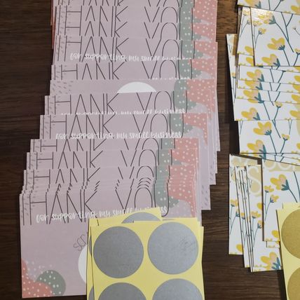 Scratch & Win-Thank You Cards - 60 Cards - Three Designs.